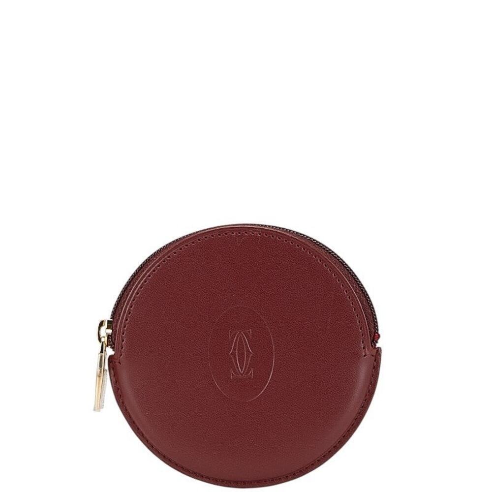 Cartier Leather Must de Cartier Coin Purse Burgundy